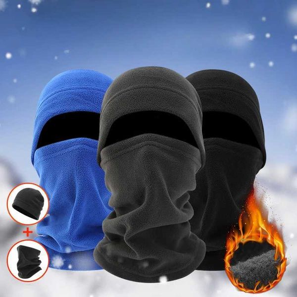 Winter Balaclava Ski Mask Men Bandana Scarf Polar Fleece Neck Warmer Sports Cap Outdoor Thermal Cycling Bicycle Hat Helmet CapXJ241122