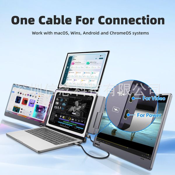 firstline dualscreenthreescreen display suitable for financial analysis video editing ai presentation industrial automation