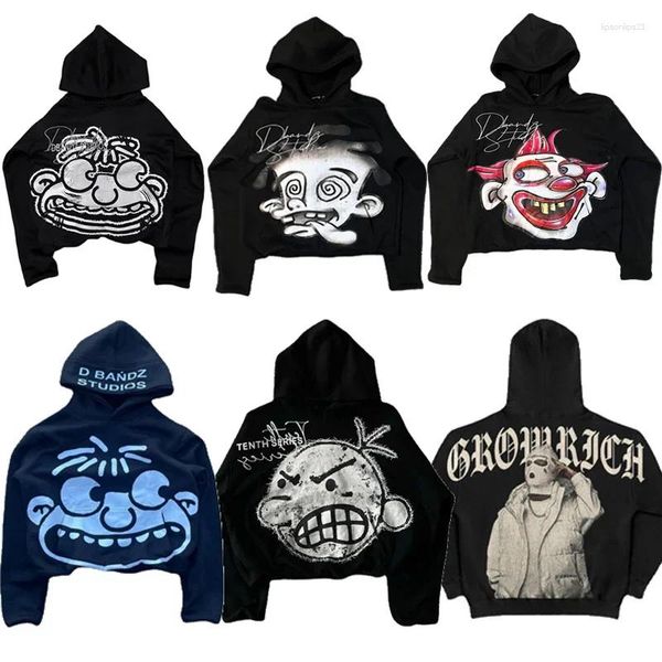 Men's Hoodies Y2K Harajuku Hoodie Mens Hip Hop Cartoon Graphic Print Black Oversized Pullover Goth Men Women Fashion Casual Loose Sweatshirt
Men's Hoodies Y2K Harajuku Hoodie Mens Hip Hop Cartoon Graphic Print Black Oversized Pullover Goth Men Women Fashion Casual Loose Sweatshirt