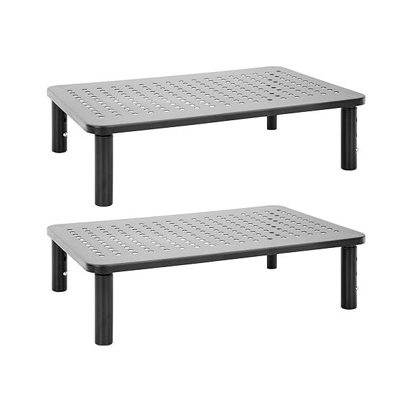 DELES!2-piece metal monitor riser | height-adjustable computer monitor and laptop stand for desktop | for screens up to 32 inches,44 lb capacity, set of two risers
DELES!2-piece metal monitor riser | height-adjustable computer monitor and laptop stand for desktop | for screens up to 32 inches,44 lb capacity, set of two risers