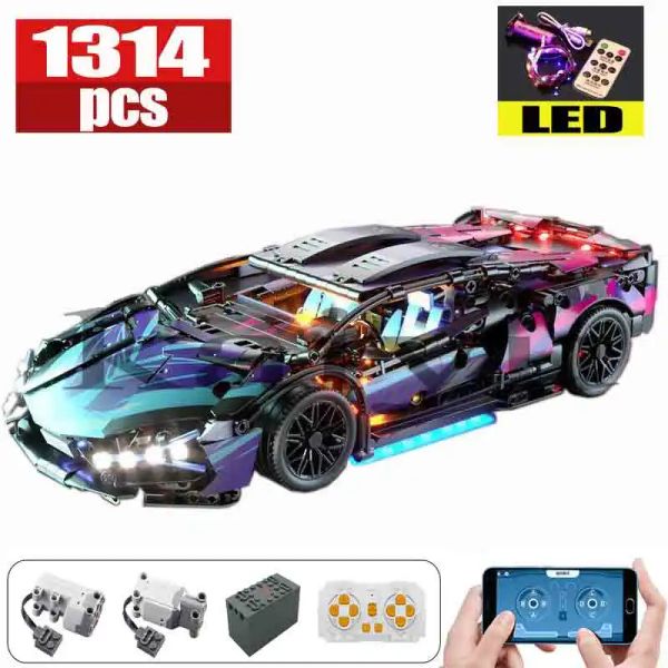 1314 Blocks Pcs Remote Control LED Supercar Power Building Blocks Lamp Bricks Speed Racing Sets Toys For Kids Models Gifts
1314 Blocks Pcs Remote Control LED Supercar Power Building Blocks Lamp Bricks Speed Racing Sets Toys For Kids Models Gifts