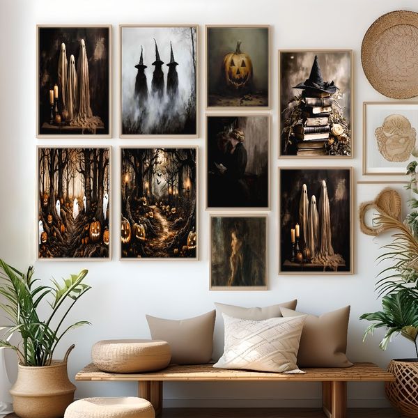 1 piece unframed painting print,witch hat on old book, witchcraft spell, vintage witch art, halloween gift
1 piece unframed painting print,witch hat on old book, witchcraft spell, vintage witch art, halloween gift