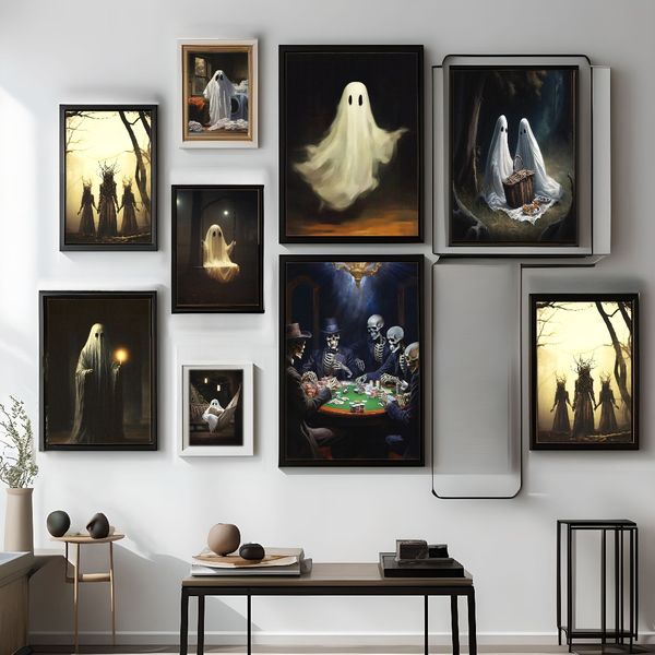 1 piece unframed painting print, Best friends ghosts having picnic, cute ghosts, Halloween gifts,creative waterproof canvas poster, bedroom
1 piece unframed painting print, Best friends ghosts having picnic, cute ghosts, Halloween gifts,creative waterproof canvas poster, bedroom