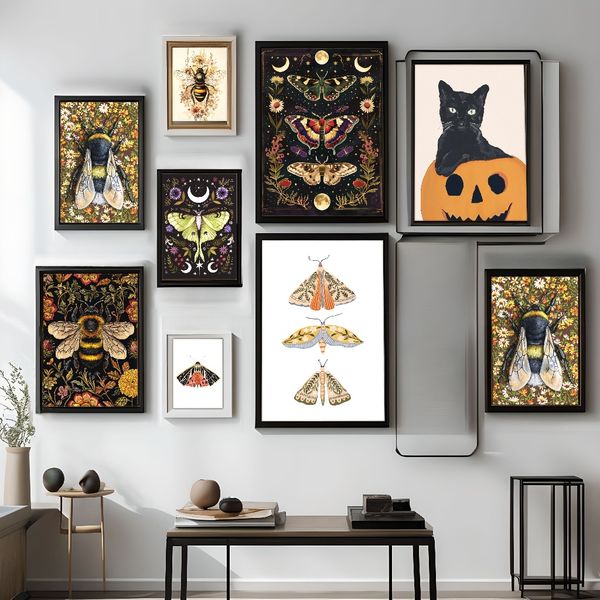 1 piece unframed painting print,black cat sitting on a pumpkin, Halloween art, Halloween gift,creative waterproof canvas poster, bedroom
1 piece unframed painting print,black cat sitting on a pumpkin, Halloween art, Halloween gift,creative waterproof canvas poster, bedroom