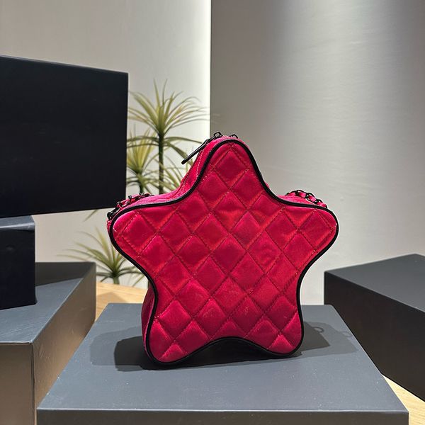 

Designer crossbody bag wallet hand bag Women luxury shoulder bags Designer bag The five-pointed star shape and the classic retro chain are more fashionable lady bags, Fuchsia