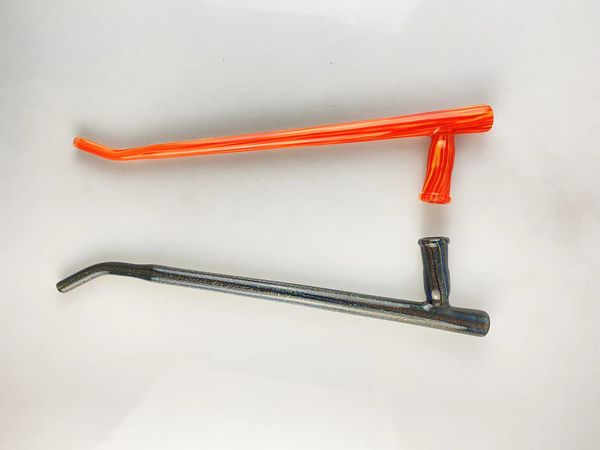 smoking pipes dry dewar sealed colored with fire orange and flash material around 9 inches 14 mm joint new design welcome to order