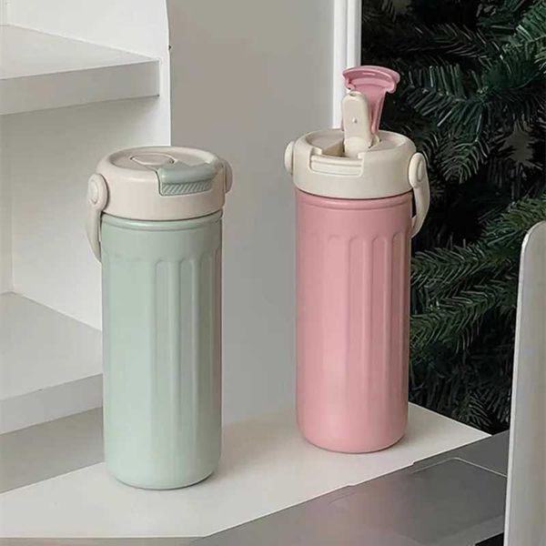 500ml Fashion Stainless Steel 304 Vacuum Flask Straw Leak-Proof Coffee Tea Thermos Mug With Handle TumblerC241125, Black
500ml Fashion Stainless Steel 304 Vacuum Flask Straw Leak-Proof Coffee Tea Thermos Mug With Handle TumblerC241125, Black