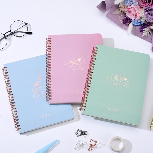 a5 Spiral Notebooks, 8.5" x 6.25" College Ruled Spiral Journal, 80 Sheets/160 Pages, Double Pocket, Lined Subject Spiral Journals for Writing, for School, Work Office
a5 Spiral Notebooks, 8.5" x 6.25" College Ruled Spiral Journal, 80 Sheets/160 Pages, Double Pocket, Lined Subject Spiral Journals for Writing, for School, Work Office