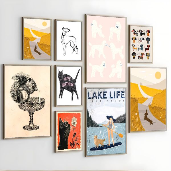 1 piece unframed painting print, Lake life, owner, boat and dog poster, vintage art, creative waterproof canvas poster, bedroom, office
1 piece unframed painting print, Lake life, owner, boat and dog poster, vintage art, creative waterproof canvas poster, bedroom, office