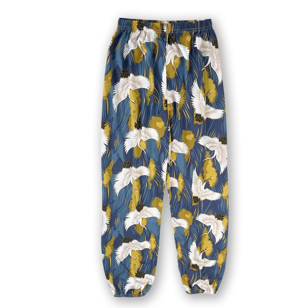 Ladies spring and summer thin casual girth pants Chinese wind crane can wear men and women with the same home air conditioning pants beach sunscreen pants, Multi
Ladies spring and summer thin casual girth pants Chinese wind crane can wear men and women with the same home air conditioning pants beach sunscreen pants, Multi