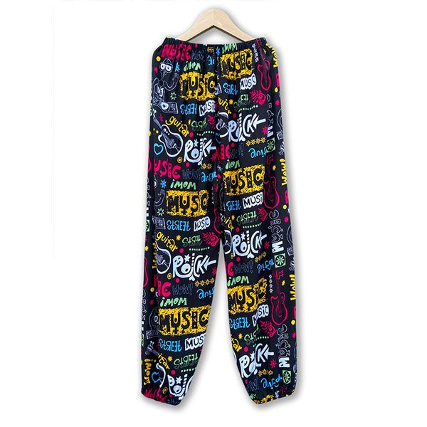 Ladies spring and summer thin casual girdle pants jazz music guitar graffiti style can wear home air conditioning pants beach sunscreen pants, Multi
Ladies spring and summer thin casual girdle pants jazz music guitar graffiti style can wear home air conditioning pants beach sunscreen pants, Multi