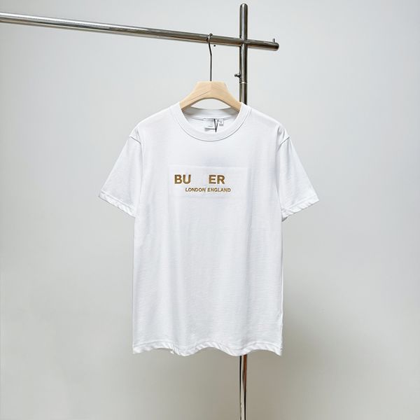 Fashion Luxury Tshirts T-Shirt Embroidery Letter Loose Women Short Sleeve Casual Tops Large Size M-XXL, White1