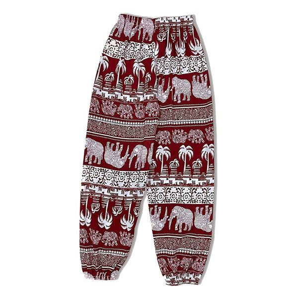 Men and women with the same spring and summer thin casual pants red elephant random print can be worn home air conditioning pants beach sunscreen pants, Multi
Men and women with the same spring and summer thin casual pants red elephant random print can be worn home air conditioning pants beach sunscreen pants, Multi