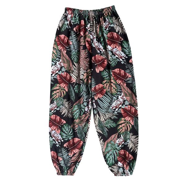 Ladies spring and summer thin casual pants red leaf random print can be worn home air conditioning pants beach sunscreen pants, Multi
Ladies spring and summer thin casual pants red leaf random print can be worn home air conditioning pants beach sunscreen pants, Multi
