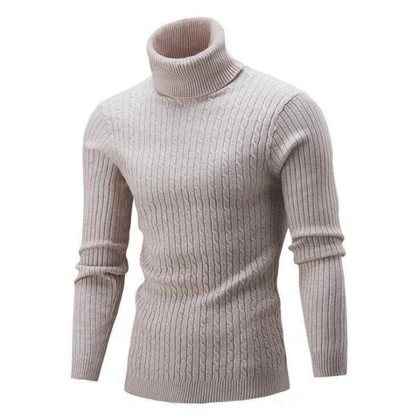 

Mens Casual Sweaters 5 Colors Ribbed Turtle Neck Pullovers Long Sleeve Solid Sweater for Autumn and Winter, 1_color