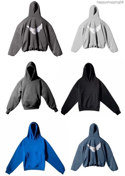 

Designer Kanyes Classic Wests Luxury Hoodie Three Party Joint Name Peace Dove Printed Mens And Womens Yzys Pullover Sweater Hooded Sweatshirt6JNC, 1_color