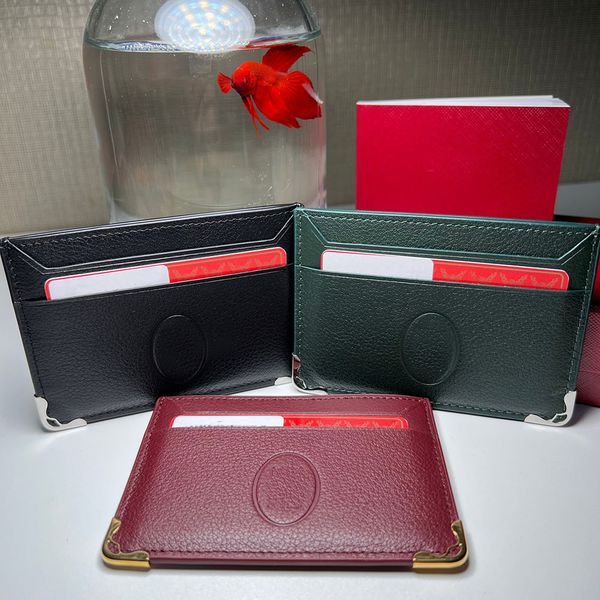 Credit Card Holder Genuine Leather Men's Wallet Designer Wallet Quality Solid C…