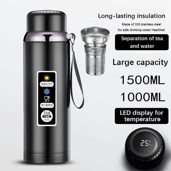 6001500ml 316 Stainless Steel Thermos Bottle LED Temperature Display Vacuum Flask With Tea Separation Filter Leakageproof Cup 240415, Red
6001500ml 316 Stainless Steel Thermos Bottle LED Temperature Display Vacuum Flask With Tea Separation Filter Leakageproof Cup 240415, Red