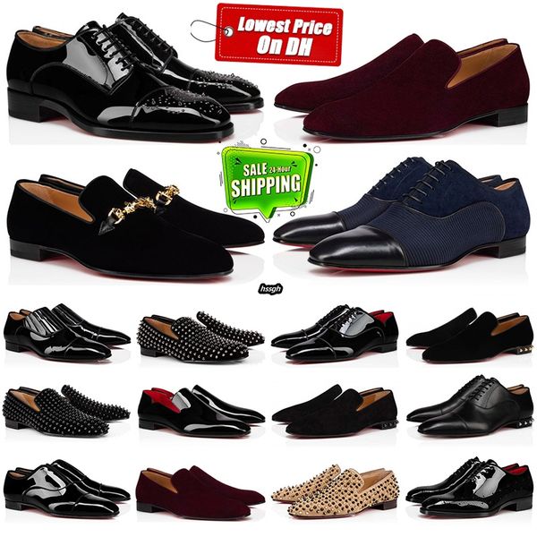 Luxury Designer Christan Mens Dress Shoes Suede Red Bottomed Loafers Sneakers Patent Leather Studded Slippers Mens Business Party Wedding Platoon Shoes With Box, Shoelace2
Luxury Designer Christan Mens Dress Shoes Suede Red Bottomed Loafers Sneakers Patent Leather Studded Slippers Mens Business Party Wedding Platoon Shoes With Box, Shoelace2