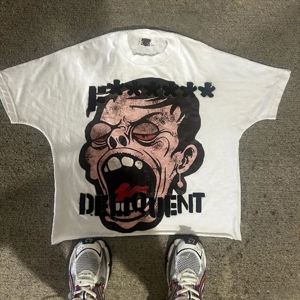 Men's T Shirts Harajuku Retro Classic Cartoon Print Round Neck T-shirt Men Y2k American Street Fashion Brand Oversized Short-sleeved Top, Black
Men's T Shirts Harajuku Retro Classic Cartoon Print Round Neck T-shirt Men Y2k American Street Fashion Brand Oversized Short-sleeved Top, Black