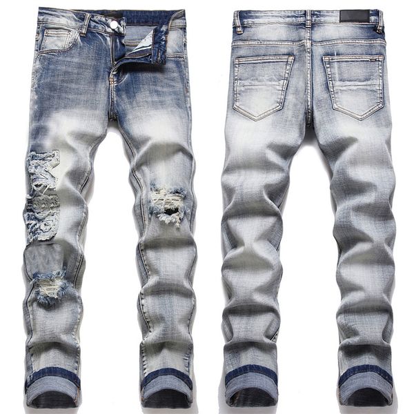 Mens Jeans European Jean Hombre Letter Star Men Embroidery Patchwork Ripped For Trend Brand Motorcycle Pant Mens Skinny, Style-1
Mens Jeans European Jean Hombre Letter Star Men Embroidery Patchwork Ripped For Trend Brand Motorcycle Pant Mens Skinny, Style-1