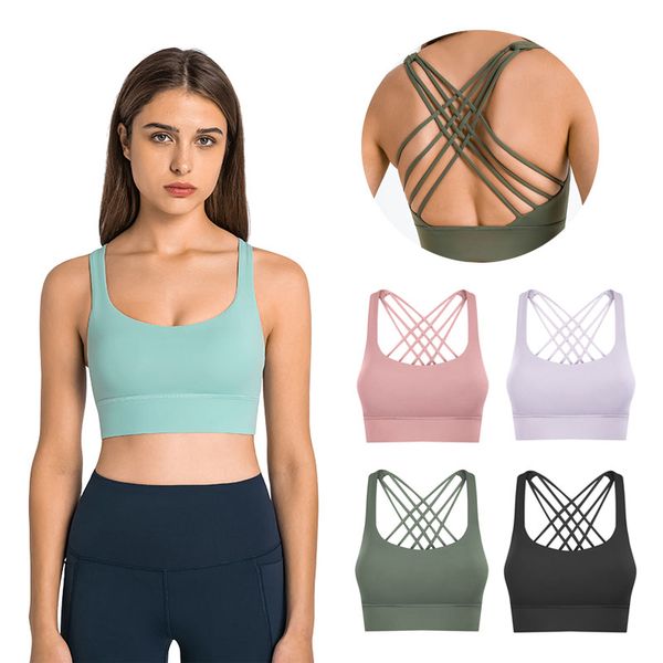 Women Strappy Sports Bras Fitness Workout Padded Yoga Bra Criss Cross Back, Purple
Women Strappy Sports Bras Fitness Workout Padded Yoga Bra Criss Cross Back, Purple