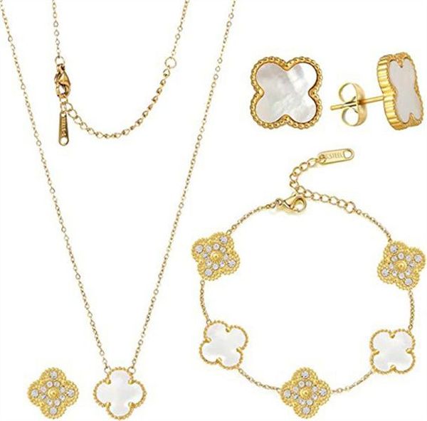 Designer Necklace Jewelry Necklaces Bracelet Stud Earring clover necklace classic fashion 18K Gold Plated Necklaces Luxury Four-leaf jewelry set
Designer Necklace Jewelry Necklaces Bracelet Stud Earring clover necklace classic fashion 18K Gold Plated Necklaces Luxury Four-leaf jewelry set