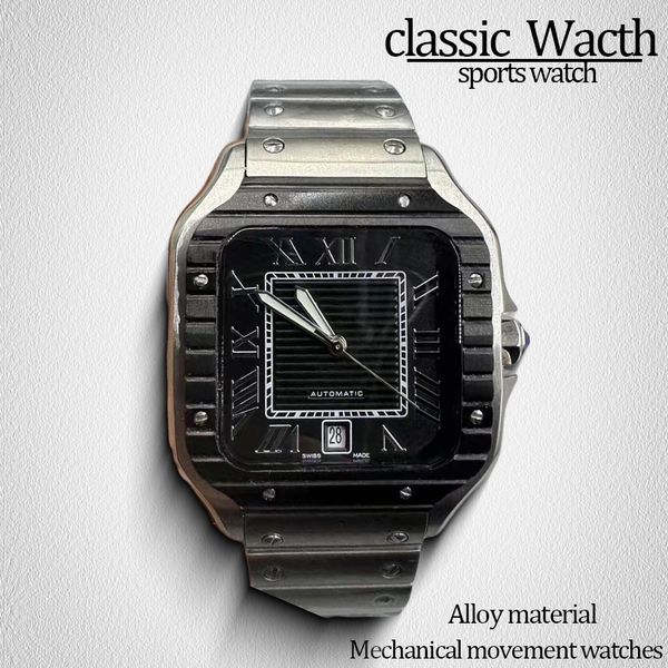 40mm automatic watch luxury watch man classic square fashion watches watches Silver watchstrap Stainless Steel Casual clasic Complete Calendar Watches movement
40mm automatic watch luxury watch man classic square fashion watches watches Silver watchstrap Stainless Steel Casual clasic Complete Calendar Watches movement