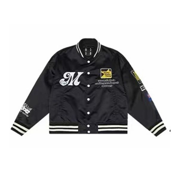 Vintage designer varsity baseball jersey uniform fashion man single breasted warm biker jacket women men baseball coat leather sleeve pacthwork embroidery, Black 
Vintage designer varsity baseball jersey uniform fashion man single breasted warm biker jacket women men baseball coat leather sleeve pacthwork embroidery, Black