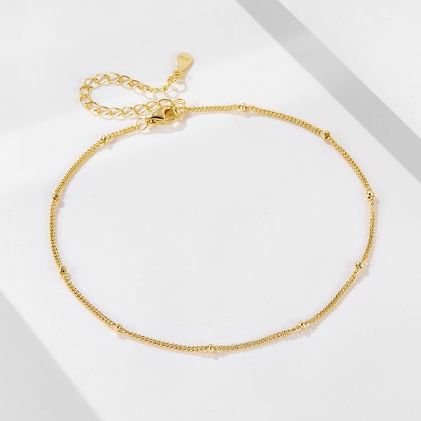 S925 pure silver retro plated 14K gold classic small round bead ankle chain for women's light luxury ins simple and versatile fashionable foot accessories
S925 pure silver retro plated 14K gold classic small round bead ankle chain for women's light luxury ins simple and versatile fashionable foot accessories