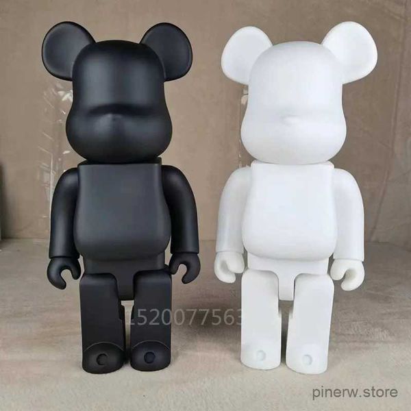 

Action Toy Figures 400% High Quality Black White Bearbrick DIY Assembly 28cm Galaxy Painting Bear 3D Model Mini Brick Figure Toys, Red
