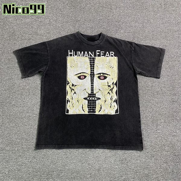 SA Mechanical white ghost pentagram pattern letters washed round neck loose versatile men and women summer fashion casual T-shirt, #01
SA Mechanical white ghost pentagram pattern letters washed round neck loose versatile men and women summer fashion casual T-shirt, #01