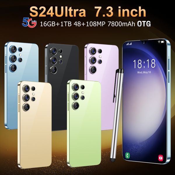 inch 2024 7.3 Full Touch Screen S24Ultra 5G Cell Phones 4G Mobile Phones Original Facial Unlocked Octa Core Smartphone mobile phone Camera earphone bob-seller ear, Silver
inch 2024 7.3 Full Touch Screen S24Ultra 5G Cell Phones 4G Mobile Phones Original Facial Unlocked Octa Core Smartphone mobile phone Camera earphone bob-seller ear, Silver