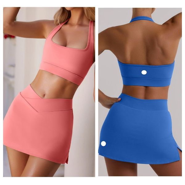 Women Luwomen-1880 Yoga Sports Bra Female Solid Color High Elastic Tennis Skirt Gym Pilates Yoga Sets, White
Women Luwomen-1880 Yoga Sports Bra Female Solid Color High Elastic Tennis Skirt Gym Pilates Yoga Sets, White