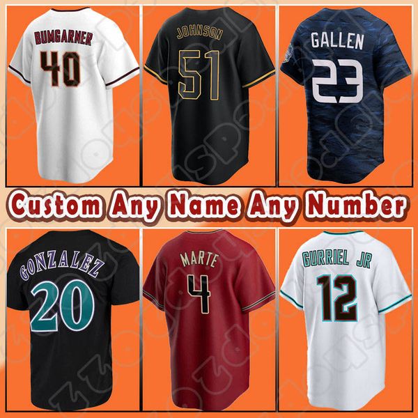 Diamondbacks Randy Johnson Baseball Corbin Carroll Arizona Jersey Zac Gallen Luis Gonzalez Lourdes Gurriel Jr. Eduardo Rodriguez Ketel Marte Kyle Lewis Mantiply