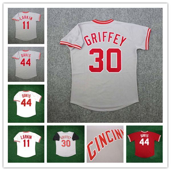 

1990 CINCINNATI Vintage WS Baseball Jersey Eric Davis Ken Griffey Sr Chris Sabo Barry Larkin Jose Rijo JOE MORGAN Lou Piniella Joey Votto Drury Paul De La Cruz RED White, Men retro grey with 1990 ws patch