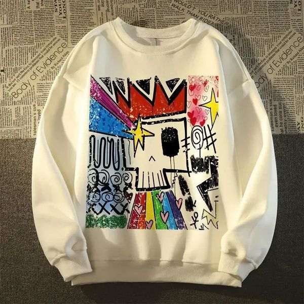 Round Neck American Trendy Cartoon Graffiti Skull Mens Hoodies Autumn and Winter Loose Plush Couple Versatile Top Y2k Clothes 240127, 1_color
Round Neck American Trendy Cartoon Graffiti Skull Mens Hoodies Autumn and Winter Loose Plush Couple Versatile Top Y2k Clothes 240127, 1_color