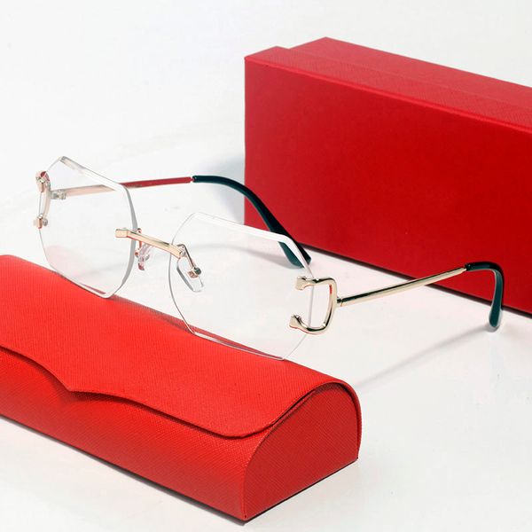 Luxury Designer Sunglasses For Men Women Carter Glasses Metal Gold Frames Summer Style Anti-Ultraviolet Retro Plate Frameless Decorative Hexagonal Gafas with Box
Luxury Designer Sunglasses For Men Women Carter Glasses Metal Gold Frames Summer Style Anti-Ultraviolet Retro Plate Frameless Decorative Hexagonal Gafas with Box