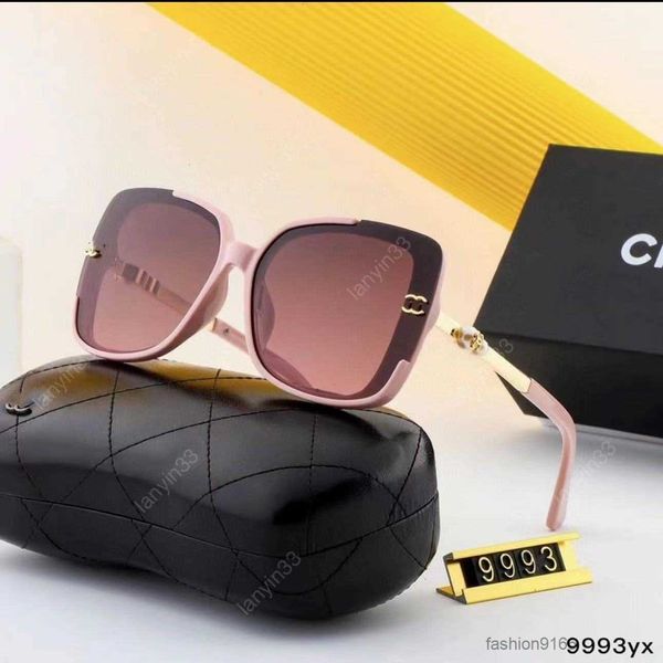 

Designer Channel cc Sunglass Cycle Luxurious Woman Mens Fashion Highdefinition Polarized Small Fragrance Pearl Inlaid Temperament Oversized Sunglasses U06