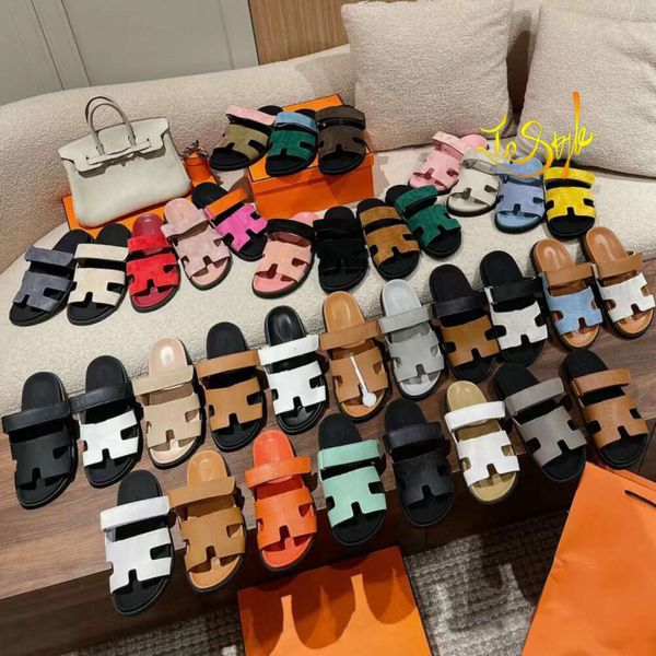 Designer Sandals Flat Real Leather Summer Slides Slippers Men Women Uncle Fashion High-quality Casual Beach Vacation Shoes Size EUR 35-45, Lime green
Designer Sandals Flat Real Leather Summer Slides Slippers Men Women Uncle Fashion High-quality Casual Beach Vacation Shoes Size EUR 35-45, Lime green