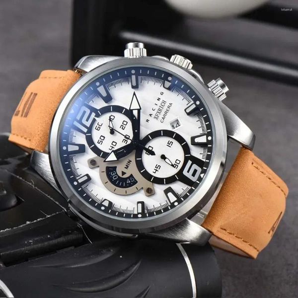 

Wristwatches Top Original Brand Watches For Men Classic Carrera Style Multifunction Watch Business Automatic Date Chronograph Male, Ta012-14