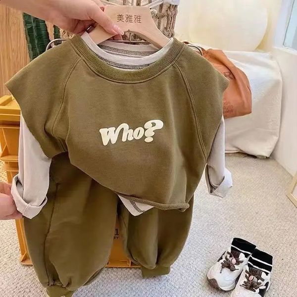 Yrs Boys Spring Baby Girl Clothing Childrens Sports Vest Shirt And Pants Piece Cotton Sportswear Set affa, Khaki
Yrs Boys Spring Baby Girl Clothing Childrens Sports Vest Shirt And Pants Piece Cotton Sportswear Set affa, Khaki