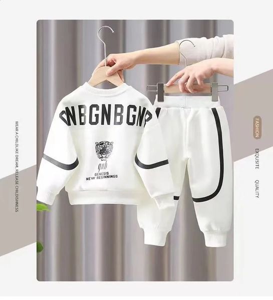 Spring Autumn New Baby Top And Pants Two Piece Boys Long Sleeved Sweater For Childrens Clothing Set 74a2, Black white
Spring Autumn New Baby Top And Pants Two Piece Boys Long Sleeved Sweater For Childrens Clothing Set 74a2, Black white