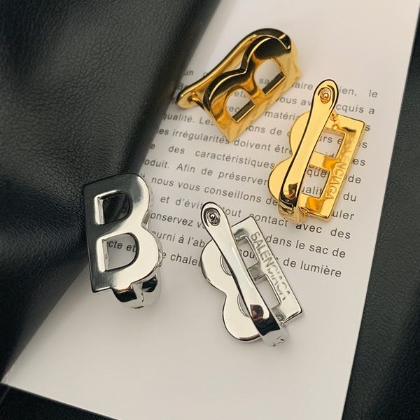 

Luxury Fashion Designer Earrings Women Metal Letter B Personalised Earrings Exquisite Simple Hundred Earrings Hip Hop Style High Quality Women Earrings