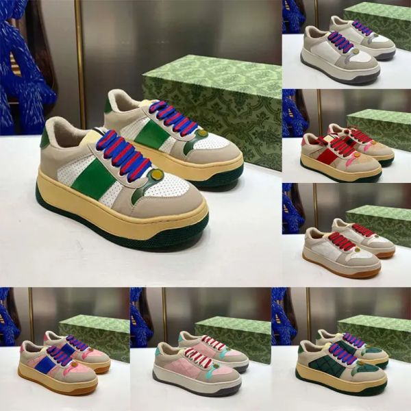 Designer Stripe Shoes Fashion Screener Dirty Leather Lace-up Tennis Shoe Fabric Low Top Canvas Sports Casual Men Women Sneaker Size 35-45, Black
Designer Stripe Shoes Fashion Screener Dirty Leather Lace-up Tennis Shoe Fabric Low Top Canvas Sports Casual Men Women Sneaker Size 35-45, Black