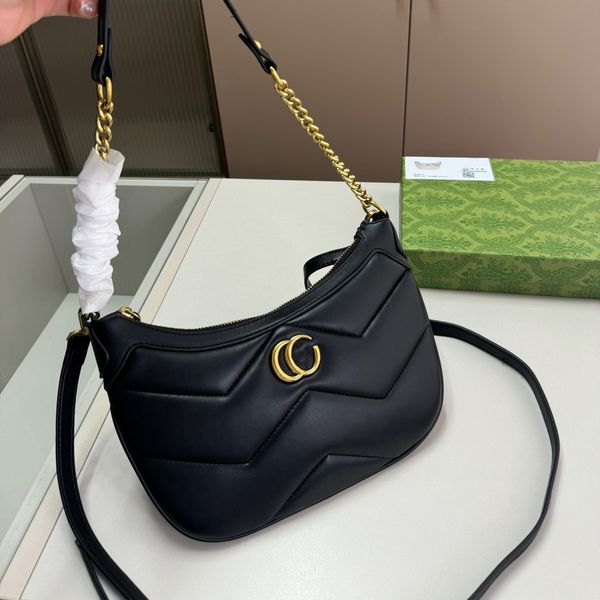 Women Crossbody Bag Classic Underarm Bag Designer Baguette Bags Chain Bags with Letters Solid Color Old Pattern Fashionable and High-end Travel Essentials, Black
Women Crossbody Bag Classic Underarm Bag Designer Baguette Bags Chain Bags with Letters Solid Color Old Pattern Fashionable and High-end Travel Essentials, Black