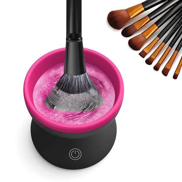 

Electric Makeup Brush Cleaner Machine - Alyfini Portable Automatic USB Cosmetic Brushes Cleaner Tool for All Size Brush Set, Liquid Foundation