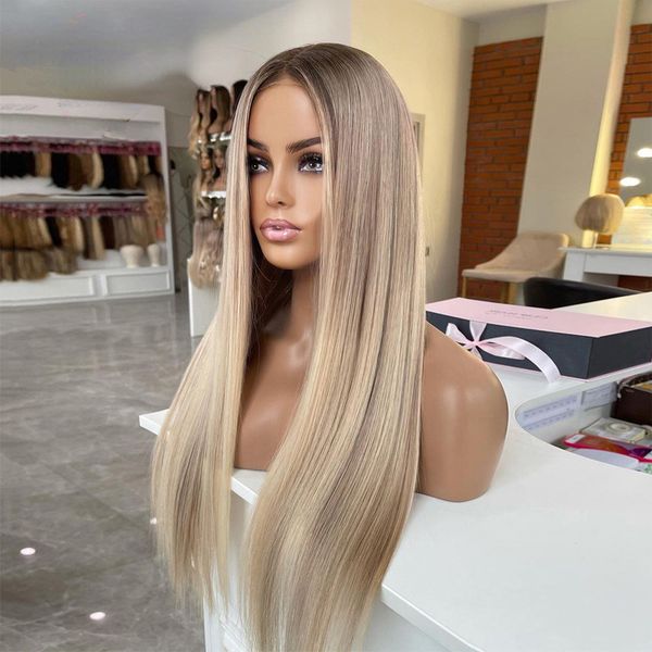 Ash Highlight Blonde Colored Human Hair Wigs Brazilian Brown Lace Front Wig Long Black Straight Cosplay Synthetic Wig for Women, Customize
Ash Highlight Blonde Colored Human Hair Wigs Brazilian Brown Lace Front Wig Long Black Straight Cosplay Synthetic Wig for Women, Customize