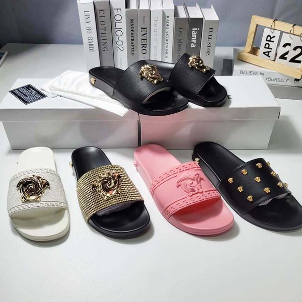 Slippers Palazzo slide luxury designer sandals womenslippers rubber platform wedge-shaped metal head slippers womens mens and women brand, V-2
Slippers Palazzo slide luxury designer sandals womenslippers rubber platform wedge-shaped metal head slippers womens mens and women brand, V-2