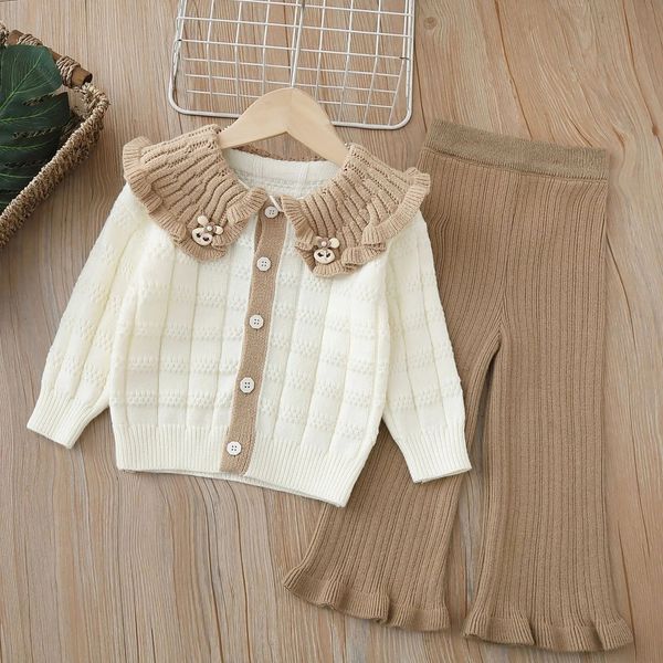 Girls Knitted Spring Summer Childrens Wool Jersey Sweater Jacket Pants Piece Set Baby Clothing Year Old e03f, Brown
Girls Knitted Spring Summer Childrens Wool Jersey Sweater Jacket Pants Piece Set Baby Clothing Year Old e03f, Brown